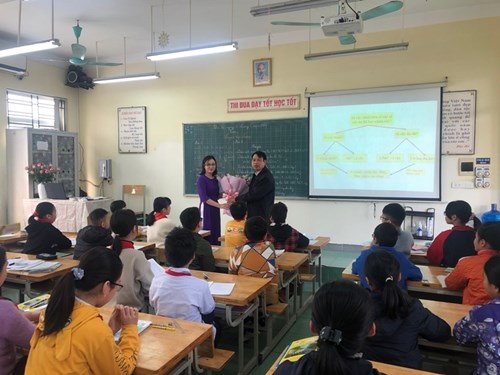 Tiết dự thi Giáo viên dạy giỏi cấp huyện của cô Vũ Thị Hoài Phương lớp 5B